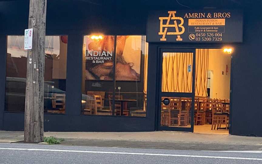 Amrin & Bros Indian Restaurant & Bar, Geelong West, VIC